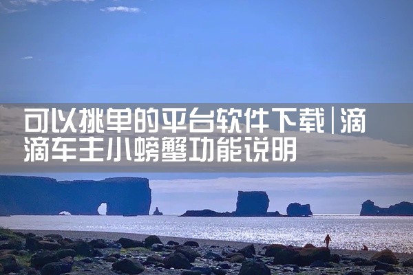 可以挑单的平台软件下载